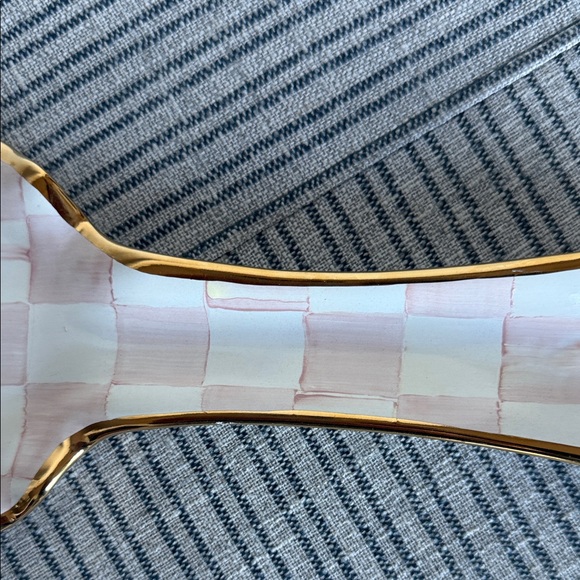 Mackenzie -Childs Ceramic Rosy Check Spoon Rest - Picture 6 of 7